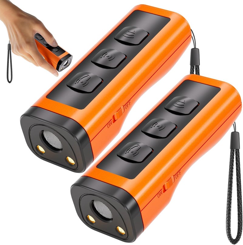 Eorery 2 Pack Dog Bark Deterrent Devices, Rechargeable Anti-Barking Device for Dogs, 50ft Long-Range Ultrasonic, Correct Your Dog's Bad Behavior at the Push of a Button,Suitable for Small, Medium, Large Dogs - Image 1